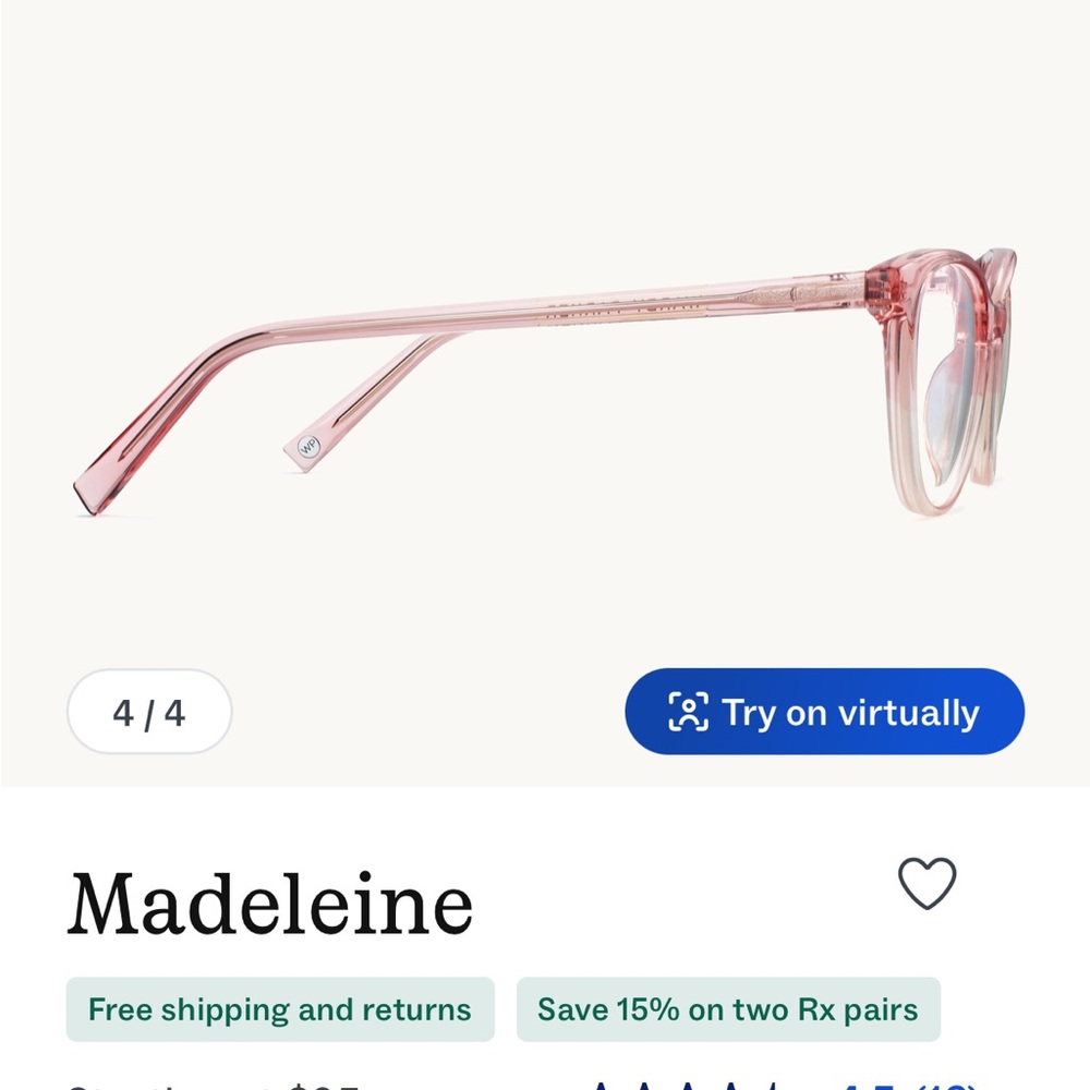 WARBY PARKER MADELEINE FRAMES - Picture 7 of 7
